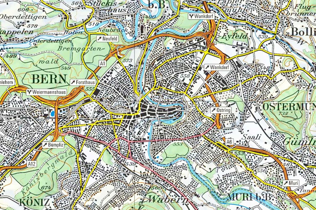 Bern, Landeskarte 2000