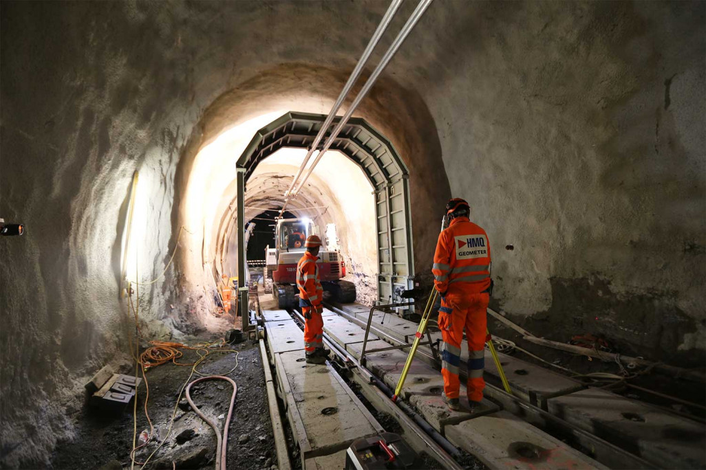 Glatscherastunnel, Vermessung, HMQ AG