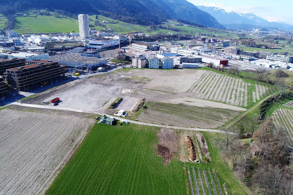 Chur GR, Areal Kleinbruggen, Digitales Geländemodell, HMQ AG