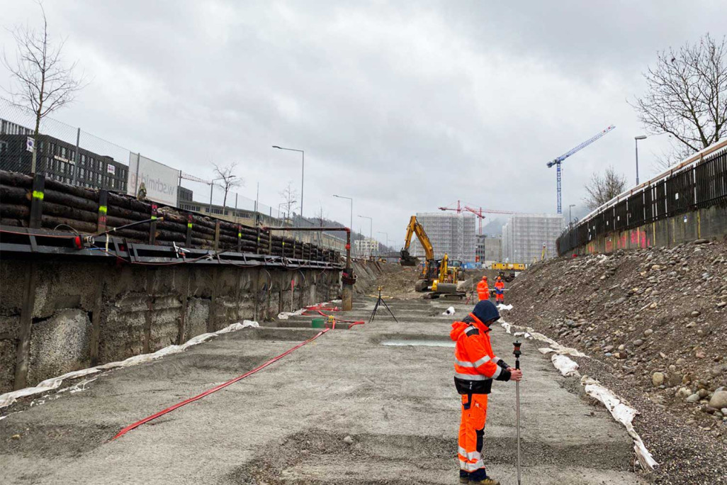 Zürich, Vermessung Geomonitoring Manegg, HMQ AG