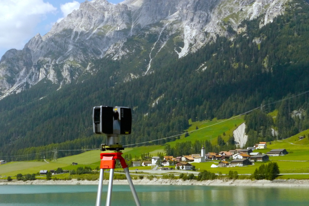 Sufers und Bärenburg, Staumauer, 3D-Laserscanning
