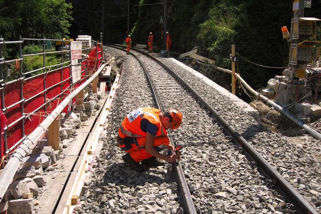 Vermessung Bahnlinie Lehnenviadukt