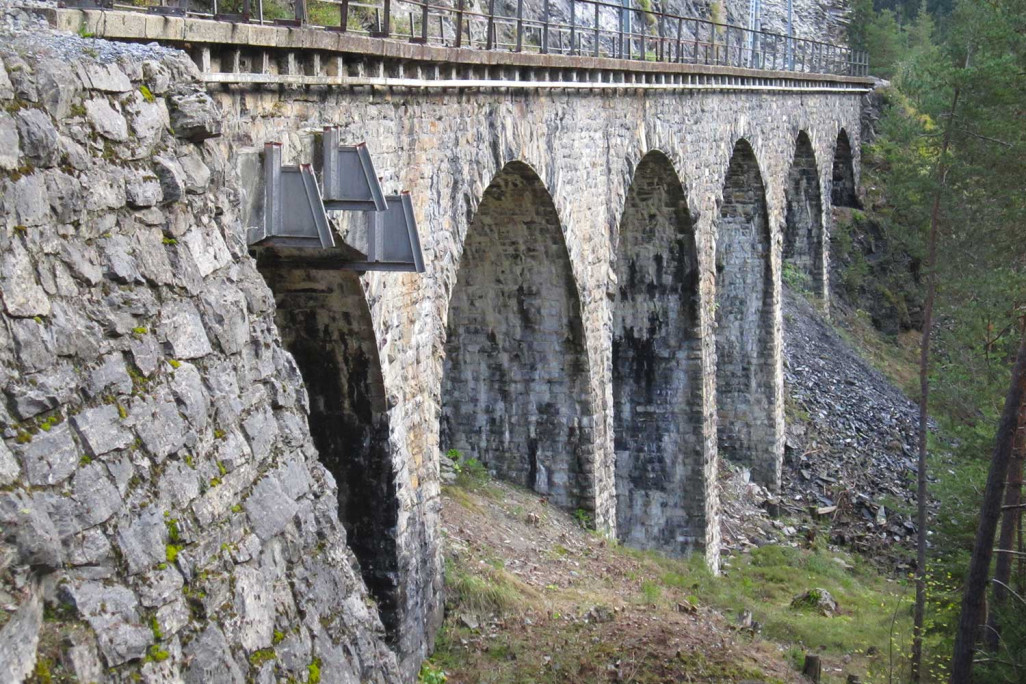Aufnahmen Lehnenviadukt RhB