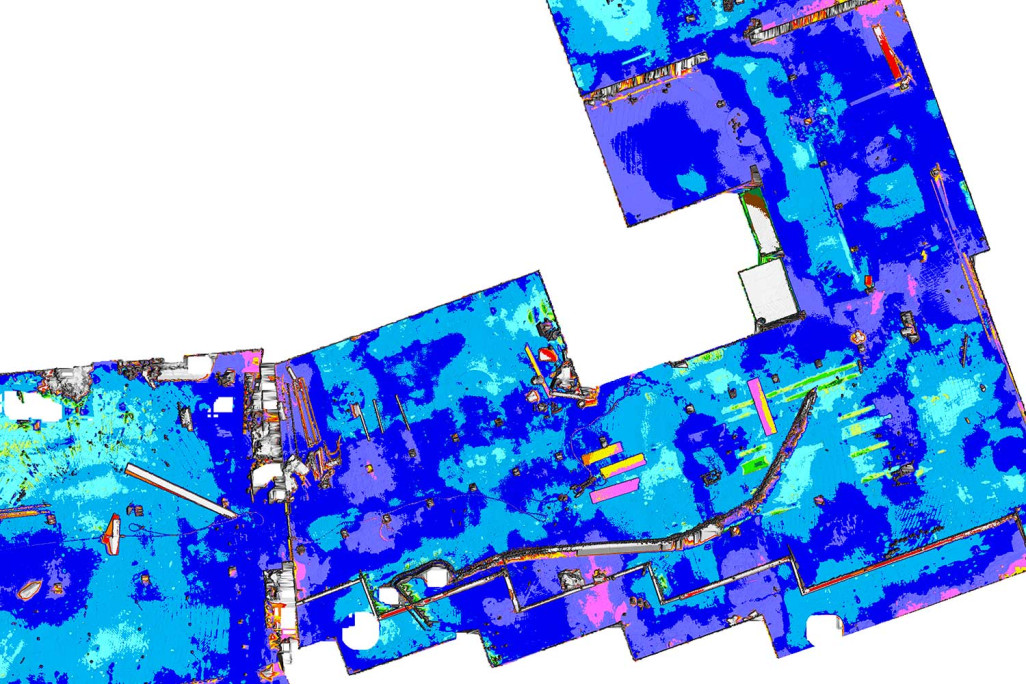 Falschfarbenbild aus 3D-Laserscanning, HMQ AG
