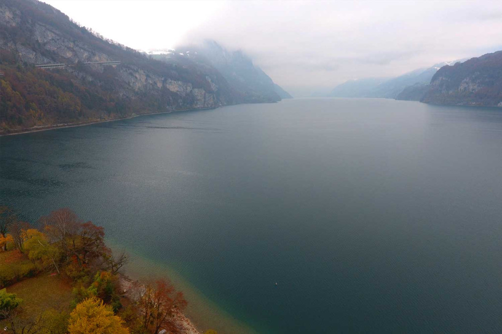 Flugaufnahme mit Multicopter am Walensee, HMQ AG